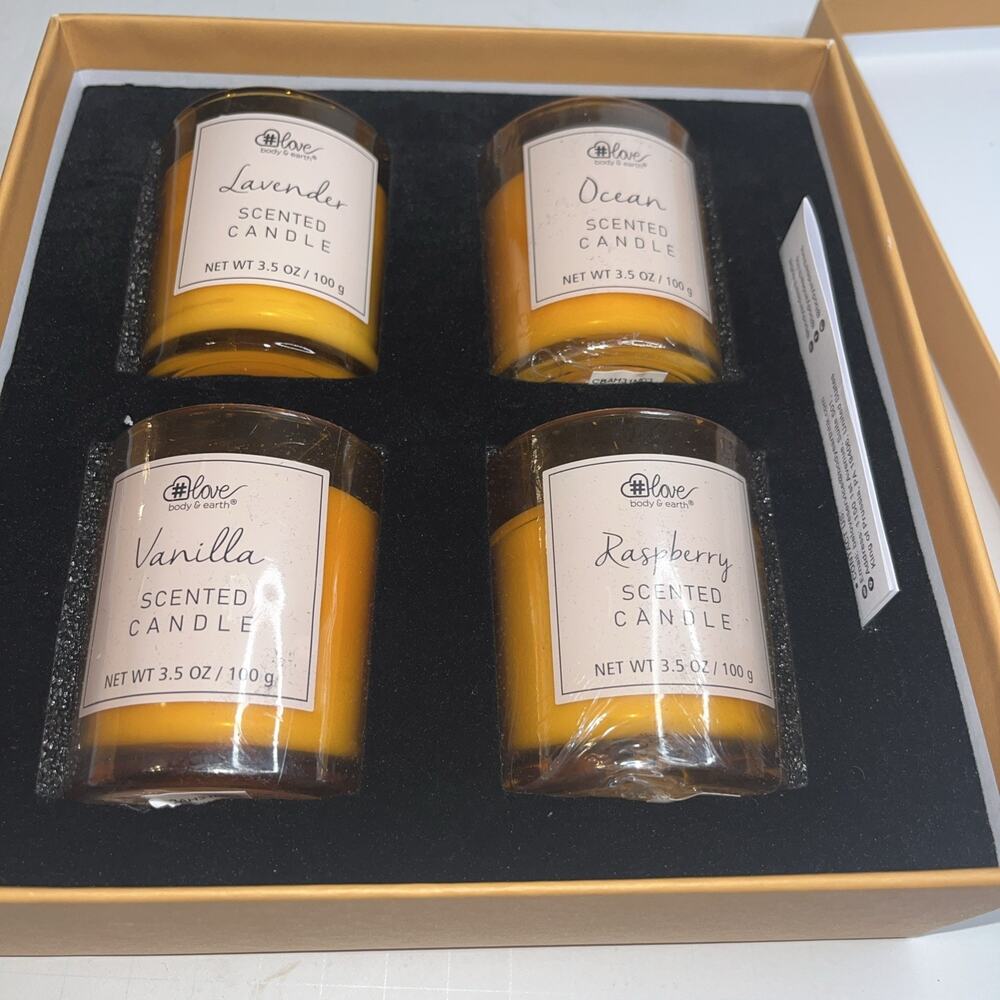Scented Soy Wax Candle Set Stress Relief and Home Decor 3.5oz x 4 - Picture 1 of 6